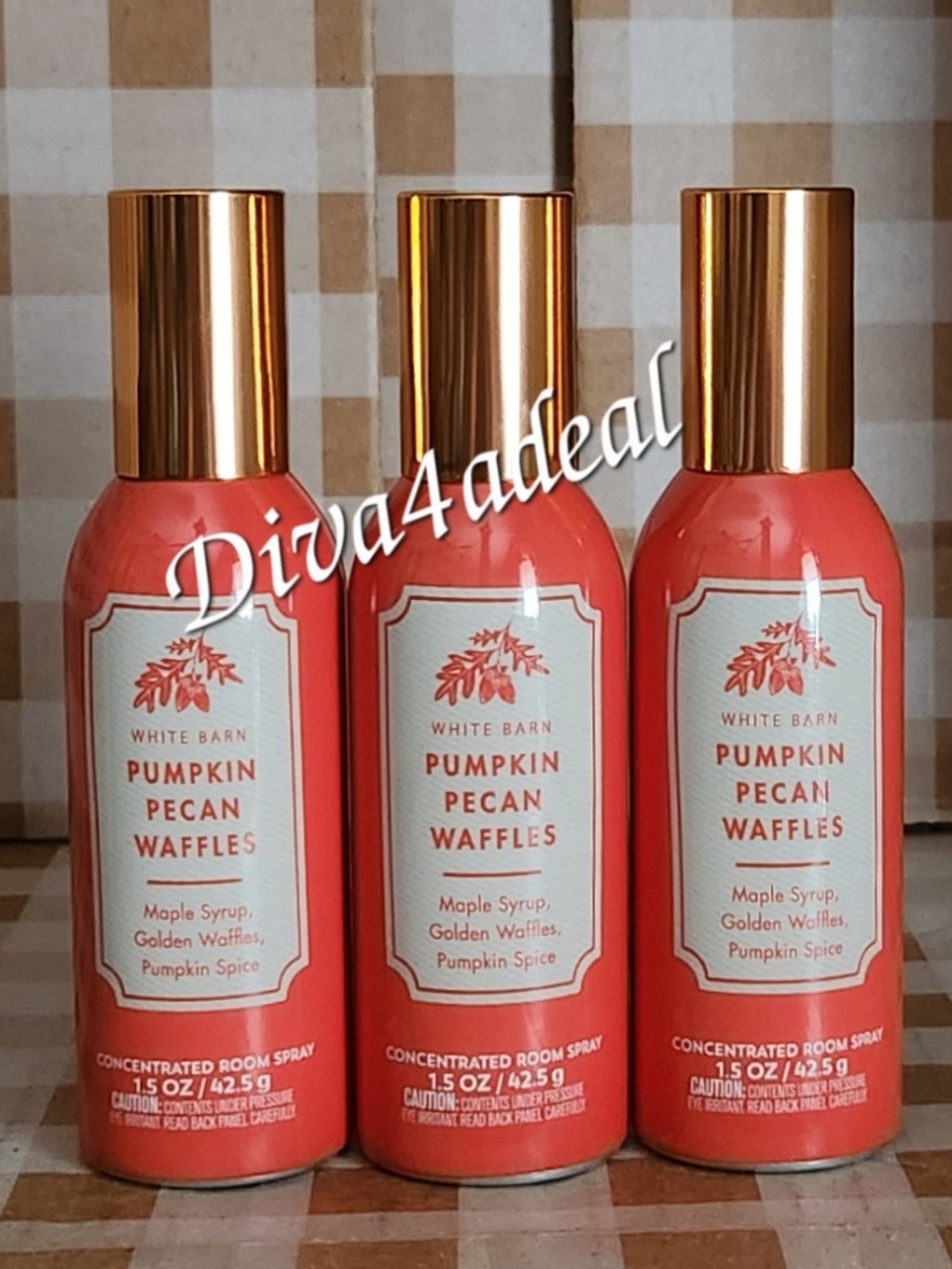 3X Bath & Body Works PUMPKIN PECAN WAFFLES Concentrated Room Sprays